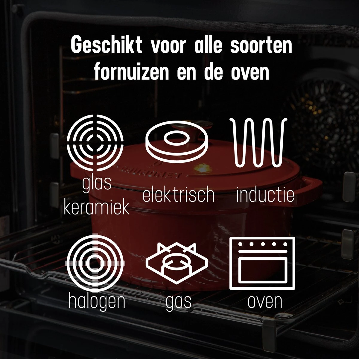 Daumonet Carême Rouge Gietijzeren Braadpan - Sudderpan Kersen Rood - Rond - Ø26 Cm - 4,4 Liter - PFAS & PFOA Vrij - Emaille - Geschikt Voor Alle Warmtebronnen - Elektrisch - Gas - Halogeen - Inductie - Keramisch - Vaatwasserbestendig 12 Daumonet Carême Rouge Gietijzeren Braadpan - Sudderpan Kersen Rood - Rond - Ø26 Cm - 4,4 Liter - PFAS & PFOA Vrij - Emaille - Geschikt Voor Alle Warmtebronnen - Elektrisch - Gas - Halogeen - Inductie - Keramisch - Vaatwasserbestendig - Afbeelding 10