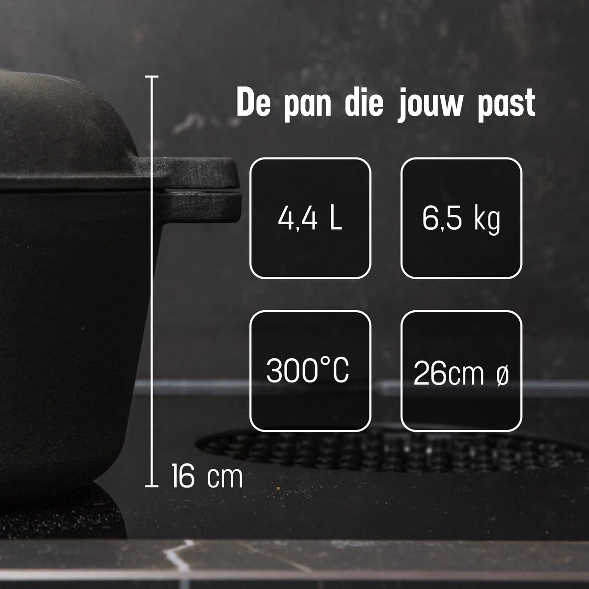Daumonet Ducasse Gietijzeren Double Use Braadpan - Combi Sudderpan Zwart - 2-in-1 Bak- En Braadpan - PFAS & PFOA Vrij - Rond - Ø 26 Cm - 4,4 Liter - Emaille - Alle Warmtebronnen - Elektrisch - Gas - Halogeen - Inductie - Keramisch 9 Daumonet Ducasse Gietijzeren Double Use Braadpan - Combi Sudderpan Zwart - 2-in-1 Bak- En Braadpan - PFAS & PFOA Vrij - Rond - Ø 26 Cm - 4,4 Liter - Emaille - Alle Warmtebronnen - Elektrisch - Gas - Halogeen - Inductie - Keramisch - Afbeelding 7