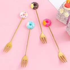 Gebaksvorkjes Donut Set Van 4 Taartvorkjes - Goud 12 Gebaksvorkjes Donut Set Van 4 Taartvorkjes - Goud -Keukenartikelen Series Winkel 1200x1200 616