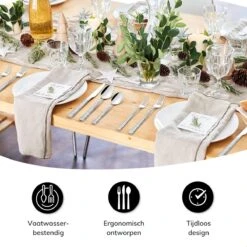 Deleca 6 Persoons Bestekset Deluxe (30-delig) - Vorken, Lepels En Messen - Vaatwasserbestendig - Gehamerd - Zilver / RVS -Keukenartikelen Series Winkel 1200x1200 657