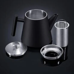 Silberthal - Theepot Met Filter - 1 L - RVS Dubbelwandig - Zwart - Cadeau -Keukenartikelen Series Winkel 1200x1200 745