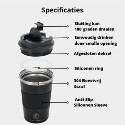 Castagnola Design RVS Koffiebeker To Go - Zwart - 380ml - Thermosbeker - Theebeker 16 Castagnola Design RVS Koffiebeker To Go - Zwart - 380ml - Thermosbeker - Theebeker -Keukenartikelen Series Winkel 1200x1200 748