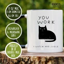 I Work Hard Kat Mok - Katten - Juf Cadeau - Meester Cadeau - Verjaardagscadeau - Cadeau - Verjaardag Cadeau Man - Cadeau Voor Man - Cadeau Voor Vrouw - Mokken - Theeglazen - Koffiekopjes -Keukenartikelen Series Winkel 1200x1200 812