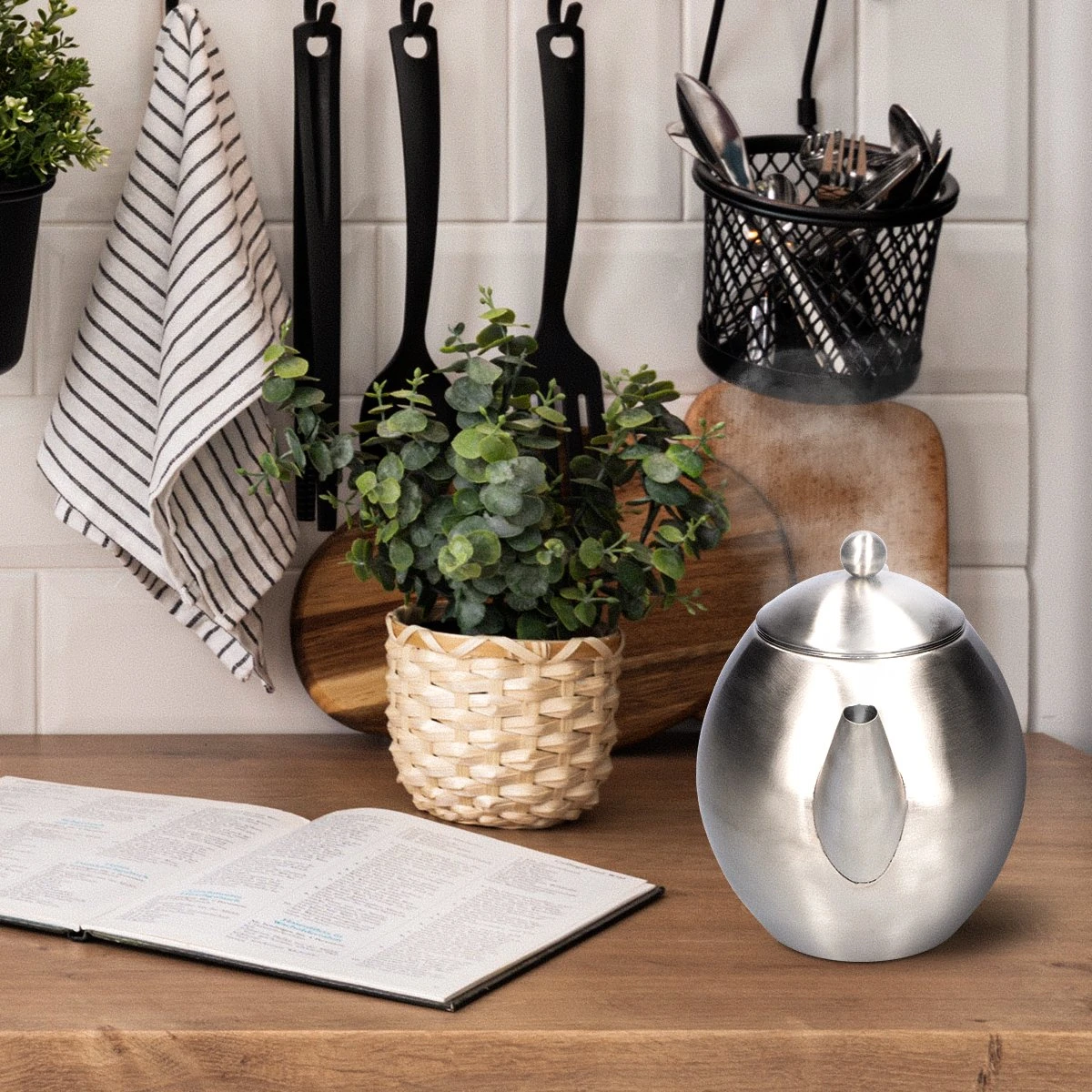 Vaja Valerie - Theepot Met Filter - Dubbelwandig - RVS - 1.2L 10 Vaja Valerie - Theepot Met Filter - Dubbelwandig - RVS - 1.2L - Afbeelding 8