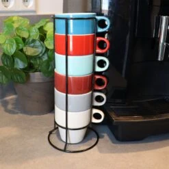 Orange85 Koffiekopjes - Met Houder - Set Van 6 - Gekleurd - 300 Ml - Keramiek 12 Orange85 Koffiekopjes - Met Houder - Set Van 6 - Gekleurd - 300 Ml - Keramiek -Keukenartikelen Series Winkel 1200x1200 834