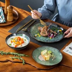 Serviesset 8 Personen - 24 Delig - Handgemaakt Keramiek - Vancasso Groen -Keukenartikelen Series Winkel 1200x1200 845