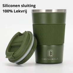Castagnola Design RVS Koffiebeker To Go - Groen - 380ml - Thermosbeker - Theebeker -Keukenartikelen Series Winkel 1200x1200 883