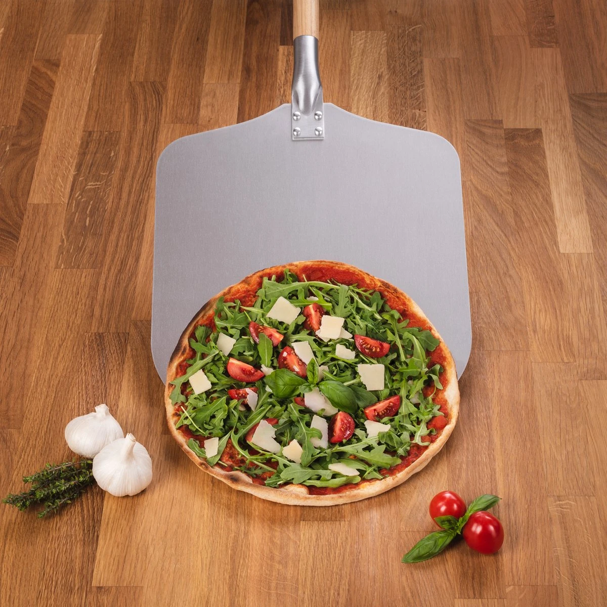 Blumtal Professionele Pizzaschep - 30,5 X 30,5 Cm - Houten Grip 85 Cm 9 Blumtal Professionele Pizzaschep - 30,5 X 30,5 Cm - Houten Grip 85 Cm - Afbeelding 7
