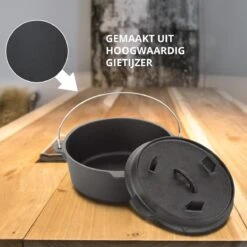 Dutch Mountains Gietijzeren Pannenset 7-delig - Dutch Oven – Braadpan - Grillpan - Hapjespan - Kookset In Houten Transportkist - Deksellifter - Brander 13 Dutch Mountains Gietijzeren Pannenset 7-delig - Dutch Oven – Braadpan - Grillpan - Hapjespan - Kookset In Houten Transportkist - Deksellifter - Brander -Keukenartikelen Series Winkel 1200x1200 939