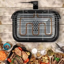 Princess 112252 Hybride Barbecue – Elektrische BBQ - Tafelmodel - 2000W - 44x 29cm - Gebruik Elektrisch Of Met Kolen -Keukenartikelen Series Winkel 1200x1200 999