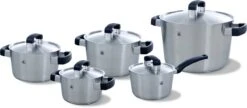 BK Conical Cool Pannenset - 5-delig - RVS - Geschikt Voor Alle Warmtebronnen -Keukenartikelen Series Winkel 1200x525