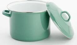 Lite-Body Magnus Soeppan/Stamppotpan Met Deksel - 24cm/8l - Emaille - Olijf Groen -Keukenartikelen Series Winkel 1200x698
