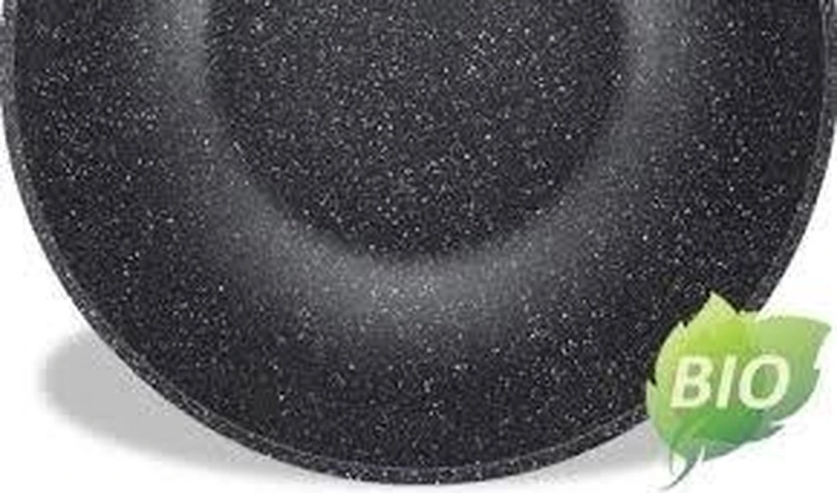Royalty Line Marble Coating Wok - Met Glazen Deksel - Zwart - 30 Cm 9 Royalty Line Marble Coating Wok - Met Glazen Deksel - Zwart - 30 Cm - Afbeelding 7