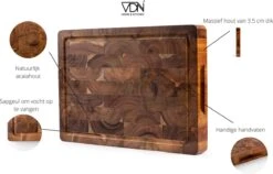 VDN Professionele Snijplank Acacia Hout Met Sapgeul En Handvatten – Hakblok 26x38x3.5 Cm -Keukenartikelen Series Winkel 1200x770 4