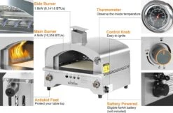 Bighorn Outdoor Edelstaal Gas Pizza Oven - Draagbare Gas Barbecue - Edelstaal -Model SRGG20001 -Keukenartikelen Series Winkel 1200x787 2