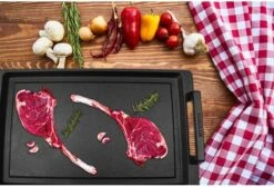 Eurolux Teppanyaki Plaat Met Grepen - 41 X 24 X 2.5 Cm - Zwart - Aluminium - Geschikt Voor Alle Warmtebronnen -Keukenartikelen Series Winkel 1200x815 2