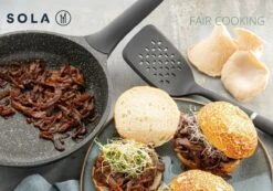 Sola Koekenpan Fair Cooking - Ø 28 Cm - Zwart/wit - Aluminium - Antiaanbaklaag 16 Sola Koekenpan Fair Cooking - Ø 28 Cm - Zwart/wit - Aluminium - Antiaanbaklaag -Keukenartikelen Series Winkel 1200x842