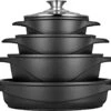 Smile 10-Delige Pannenset - Anti Aanbaklaag - Vaatwasser Bestendig - Zwart - MGK-17 2 Smile 10-Delige Pannenset - Anti Aanbaklaag - Vaatwasser Bestendig - Zwart - MGK-17 -Keukenartikelen Series Winkel 1200x902 1