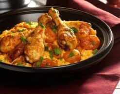 Cosy & Trendy Tajine Zwart / Oranje - Gietijzeren Schaal - Ø25cm - Geschikt Voor Inductie -Keukenartikelen Series Winkel 1200x944