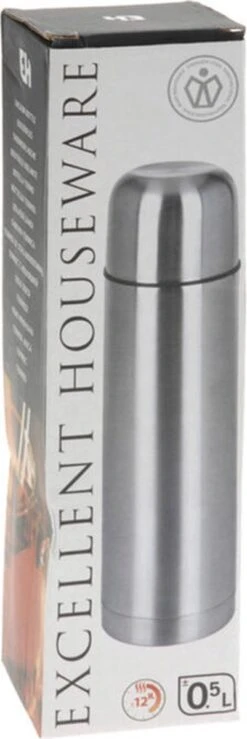 Merkloos Excellent Houseware Bullet Isolatiekan - 0,5 L - RVS 14 Merkloos Excellent Houseware Bullet Isolatiekan - 0,5 L - RVS -Keukenartikelen Series Winkel 401x1200