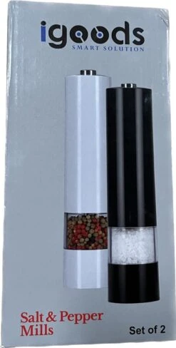 IGOODS Keramiek Elektrische Pepermolen En Zoutmolen - Pepermolen - Zoutmolen - 2 Stuks- Wit 13 IGOODS Keramiek Elektrische Pepermolen En Zoutmolen - Pepermolen - Zoutmolen - 2 Stuks- Wit -Keukenartikelen Series Winkel 607x1200