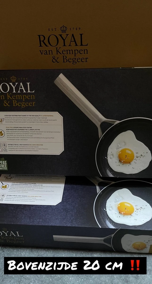 Royal Van Kempen En Begeer - Koekenpan - 20 Cm 4 Royal Van Kempen En Begeer - Koekenpan - 20 Cm - Afbeelding 2