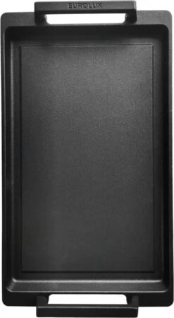 Eurolux Teppanyaki Plaat Met Grepen - 41 X 24 X 2.5 Cm - Zwart - Aluminium - Geschikt Voor Alle Warmtebronnen -Keukenartikelen Series Winkel 658x1200