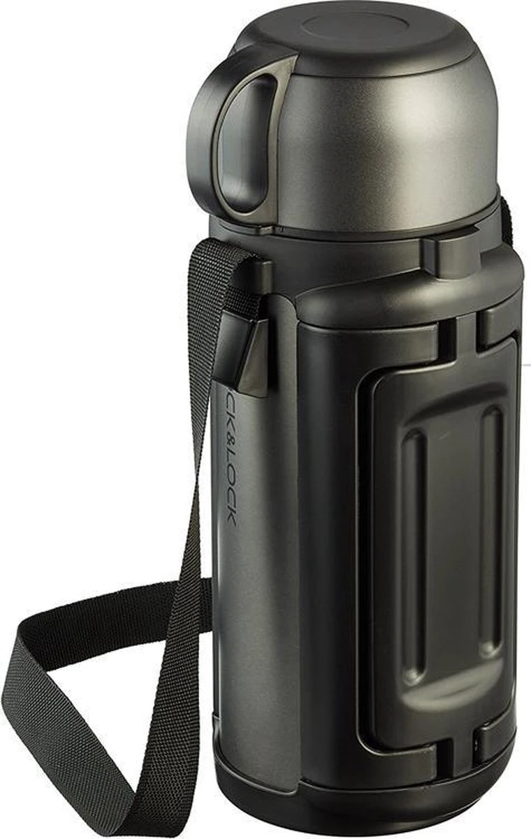 Lock&Lock Thermoskan - Isoleerkan - Thee En Koffie - Lekvrij - 1,5 Liter - RVS - Inklapbaar Handvat - Zwart 3 Lock&Lock Thermoskan - Isoleerkan - Thee En Koffie - Lekvrij - 1,5 Liter - RVS - Inklapbaar Handvat - Zwart