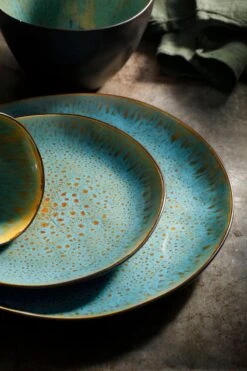 Palmer Serviesset Lotus Stoneware 6-persoons 24-delig Zwart Turquoise -Keukenartikelen Series Winkel 800x1200 27